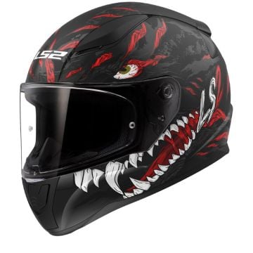 LS2 FF353 Rapid II Kaiju Matt Black Red White Full Face Helmet