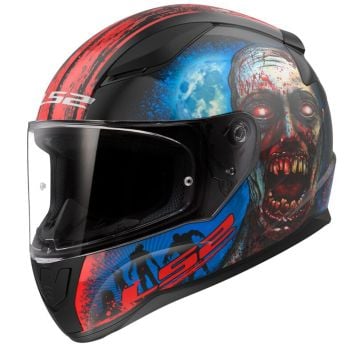LS2 FF353 Rapid II Zombie Black Red 06 Full Face Helmet