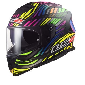 LS2 FF800 Storm II Power Matt Black Rainbow Full Face Helmet