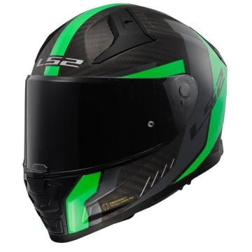 LS2 FF811 Vector II Carbon Grid Matt Fluo Green Full Face Helmet