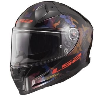 LS2 FF811 Vector II Kamo Glossy Black Blue-06 Full Face Helmet