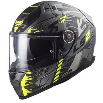 LS2 Ff811 Vector II Techbot M.Titan.H-V Yell. Full Face Helmet