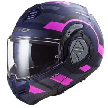 LS2 FF906 Advant Velum Matt Blue Fluo Pink Modular Helmet
