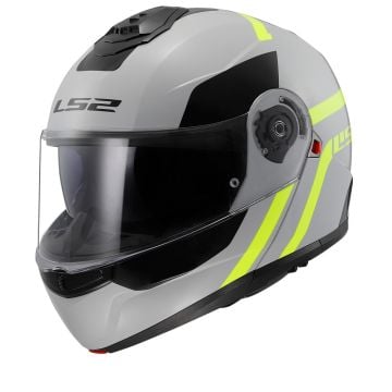 LS2 FF908 STROBE II AUTOX Grey H-V Yellow-06 Modular Helmet