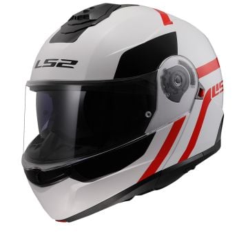 LS2 FF908 STROBE II AUTOX White Red-06 Modular Helmet