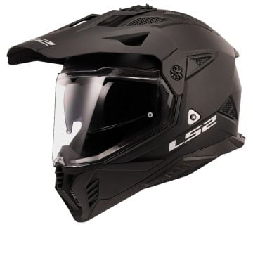 LS2 MX702 Pioneer II Matt Black Adventure Helmet