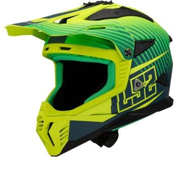 LS2 MX708 Fast II Duck M.H-V Green H-V Yellow Offroad Helmet
