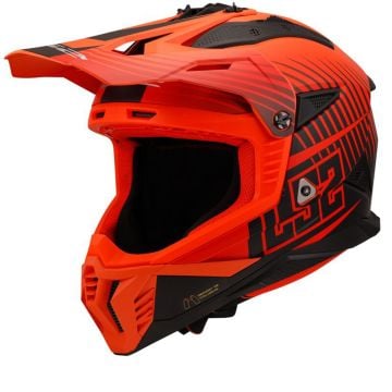 LS2 MX708 Fast II Duck M.H-V Orange Red Offroad Helmet