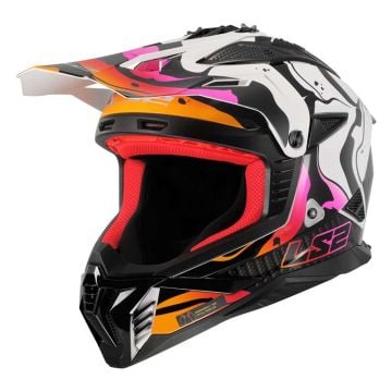 LS2 MX708 Fast II Wash White Offroad Helmet