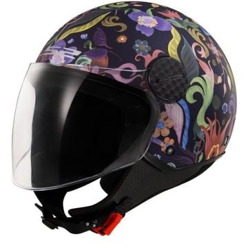 LS2 OF558 Sphere Lux II Bloom Blue Pink Jet Helmet