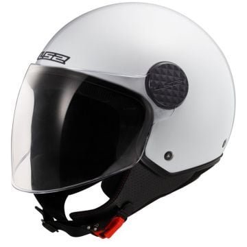 LS2 OF558 Sphere Lux II Solid Gloss White Jet Helmet