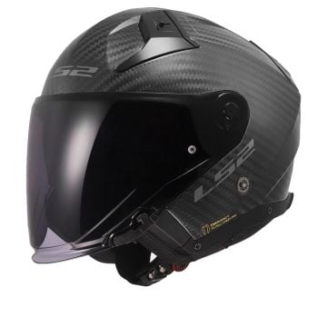 LS2 OF603 Infinity II Matt Carbon-06 Jet Helmet