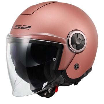 LS2 OF620 Classy Solid Matt Gold Pink Jet Helmet