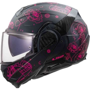 LS2 FF910 Advant II Sophia Black Pink Modular Helmet