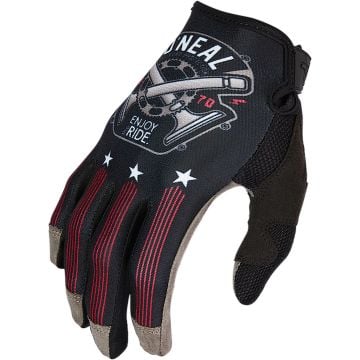 O'NEAL Mayhem Nanofront Piston Black Red White Motocross Gloves