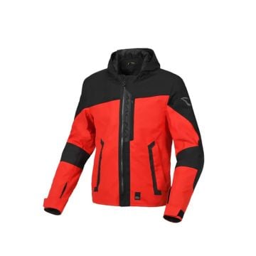 Macna Riggor Textile Waterproof Jacket Red Black   
