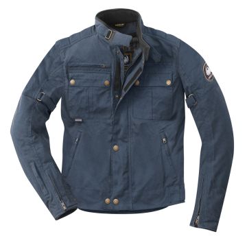 Merlin Barton II Veste Moto Cire Bleu Marine