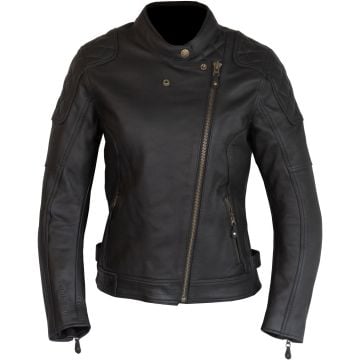 Merlin Bristol D3O Cafe Ladies Black Leather Motorcycle Jacket
