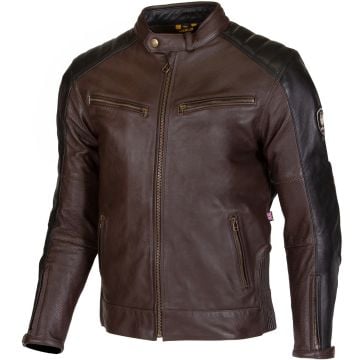 Merlin Chase II D3O Brown Leather Motorcycle Jacket