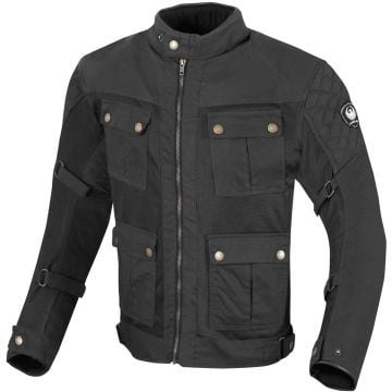 Merlin Chigwell Utility Black Waxed Motorcycle Jacket