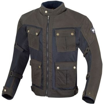 Merlin Chigwell Utility Olive Waxed Motorcycle Jacket
