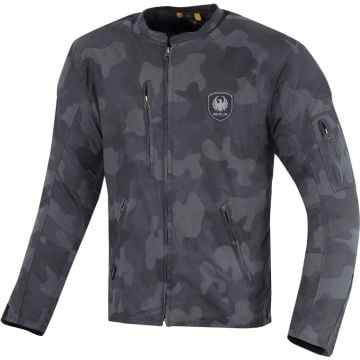 Merlin Covert Camo Blue Waxed Motorcycle Jacket