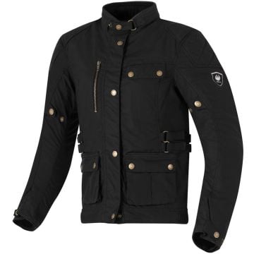 Merlin Harriet Ladies Black Waxed Motorcycle Jacket