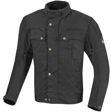 Merlin Perton Black Waxed Motorcycle Jacket