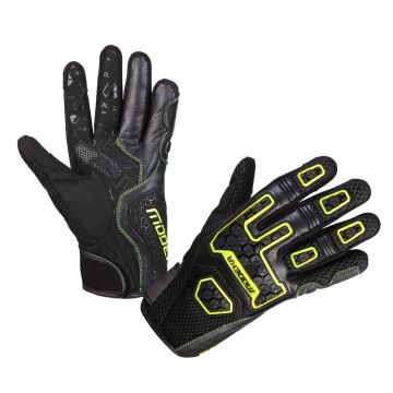 Modeka Dracon Mesh Gloves Black Fluo Yellow