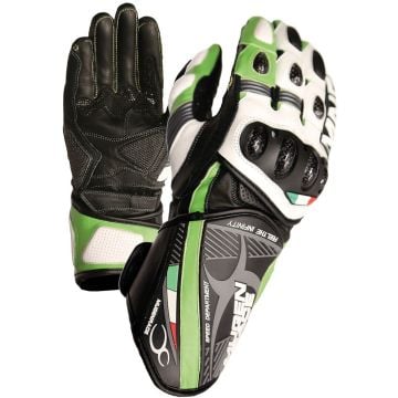 MUGENRACE Neptun Guantes Negro Blanco Verdes