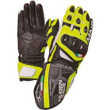 MUGENRACE Neptun Black White Neon Yellow Gloves