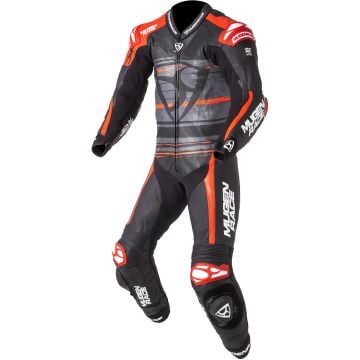 MUGENRACE RC-Max Uno Black Red Perforated 1PC Leather Motorcycle Suit