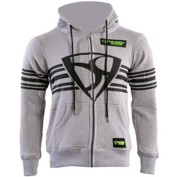 MUGENRACE Shield Light Grey Zip Hoodie