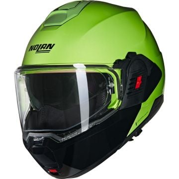 Nolan N120-1 Mivedi 329 Impulsion Verte Noir Brillant Casque Modulable