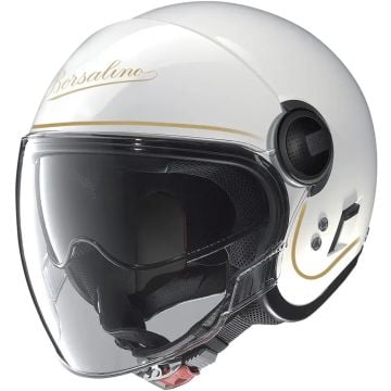 Nolan N21 Visor 06 Borsalino 124 White Gold Glossy Jet Helmet