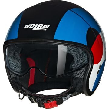 Nolan N21 06 Bicromo 345 Black Blue Red Glossy Jet Helmet