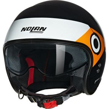 Nolan N21 06 Onirico 342 Black White Orange Glossy Jet Helmet