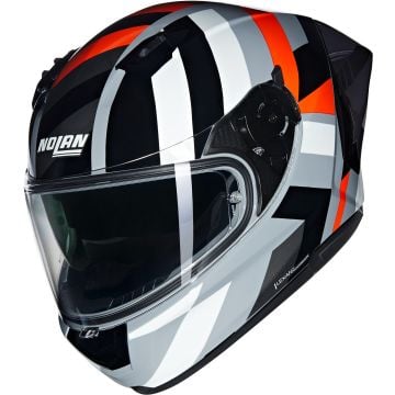 Nolan N60-6 Sport Dinamico 345 Gray Orange Black Glossy Full Face Helmet