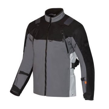 Merlin Navar D3O® Laminé Veste Moto Textile Imperméable Noir Gris