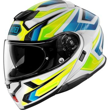 Shoei Neotec 3 Anthem TC-3 White Blue Yellow Flip Up Helmet