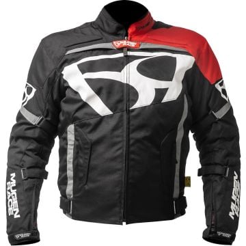 MUGENRACE Aggressore-T Black White Fluo Yellow Waterproof Textile Jacket
