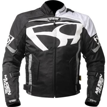 MUGENRACE Aggressore-T Black White Waterproof Textile Jacket