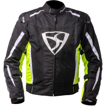 MUGENRACE Diavolo-1 Black White Fluo Yellow Waterproof Textile Jacket