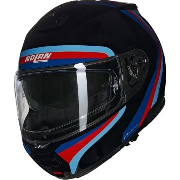 Nolan N100-6 Assoluto 348 Black Blue Red Light Blue Glossy Flip Up Helmet