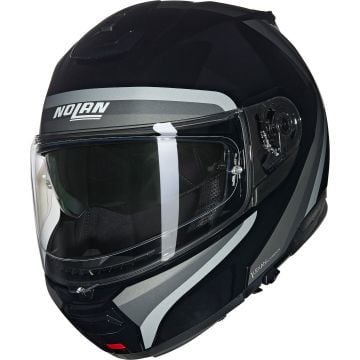 Nolan N100-6 Assoluto 349 Black Silver White Glossy Flip Up Helmet