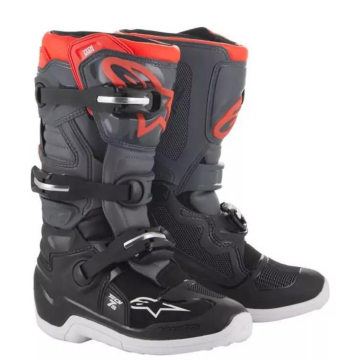 Alpinestars Tech 7 S Black Dark Grey Red Fluo Boots