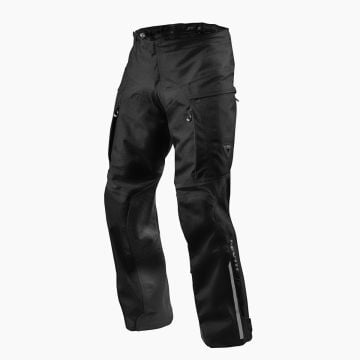 REV'IT! Component H2O Krótki Czarny Motocykl Spodnie