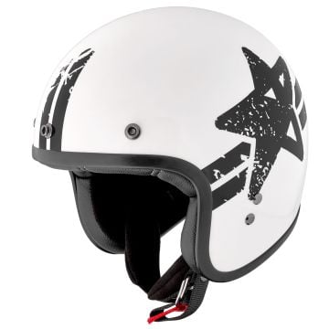 Peroz Jidre B2R White Black Jet Helmet