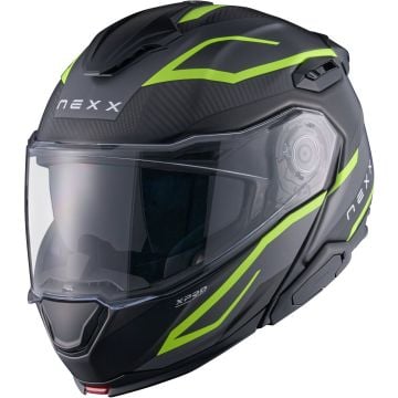 Nexx X.Lifetour Pro Mile Carbon Matt Grey Neon Yellow Flip Up Helmet