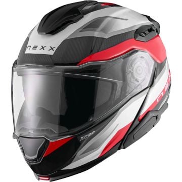 Nexx X.Lifetour Pro Mile Carbon White Red Flip Up Helmet